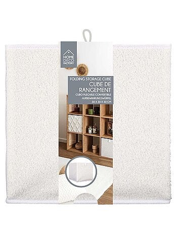 Lot de 6 boites de rangement cubes pliants en bouclette