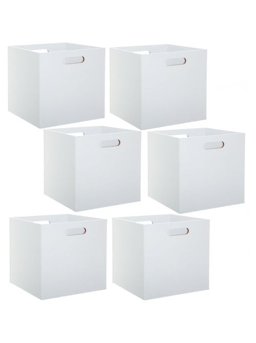 Lot de 6 Boîtes de rangement effet bois en MDF Mix n' modul - Kiabi