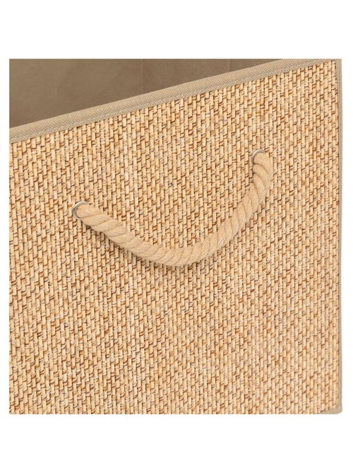 Lot de 6 boîtes de rangement effet rotin STEMY - Kiabi