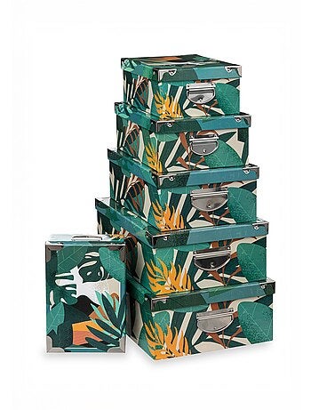 Lot de 6 boîtes de rangement en métal BOX'