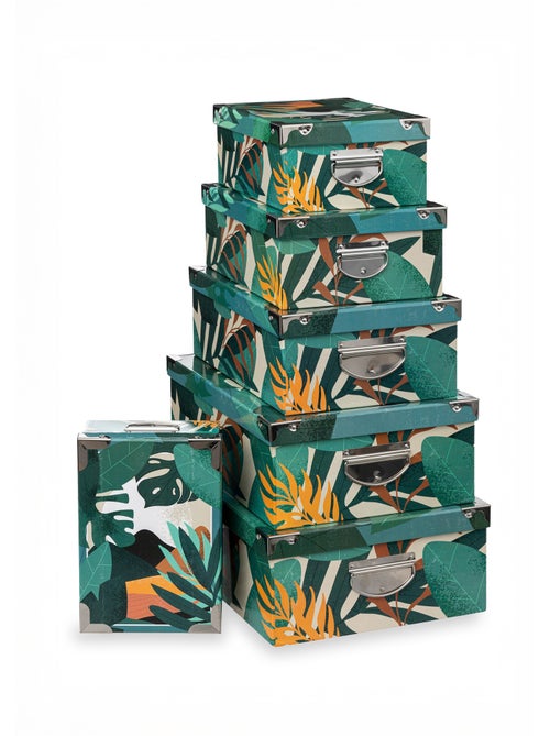 Lot de 6 boîtes de rangement en métal BOX' - Kiabi
