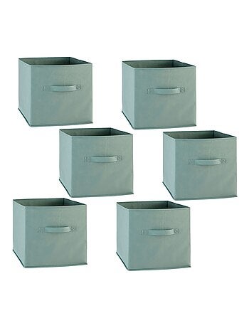 Lot de 6 boîtes de rangement en tissu MIX N' MODUL