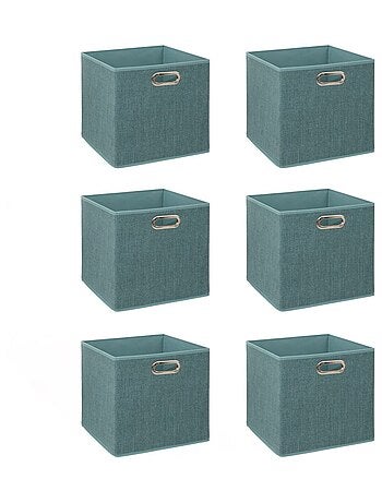 Lot de 6 boîtes de rangement en tissu MIX'N MODUL
