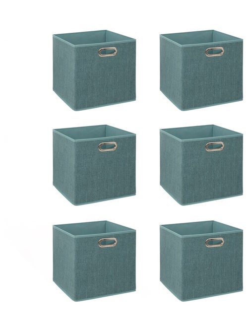 Lot de 6 boîtes de rangement en tissu MIX'N MODUL - Kiabi