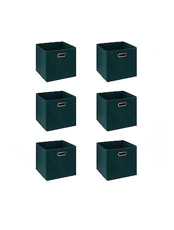 Lot de 6 boîtes de rangement en tissu MIX'N MODUL