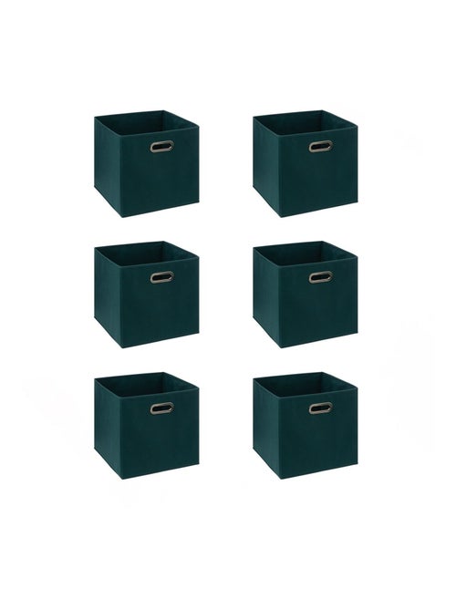 Lot de 6 boîtes de rangement en tissu MIX'N MODUL - Kiabi