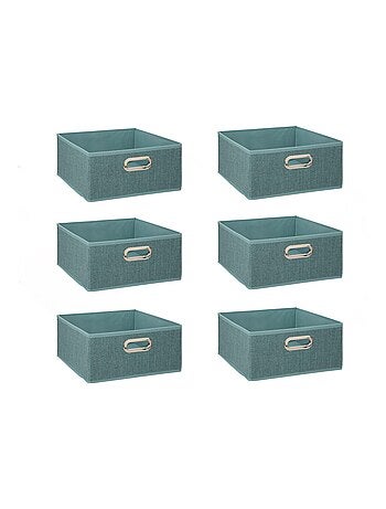 Lot de 6 boites de rangement rectangulaires en tissu MIX'N MODUL