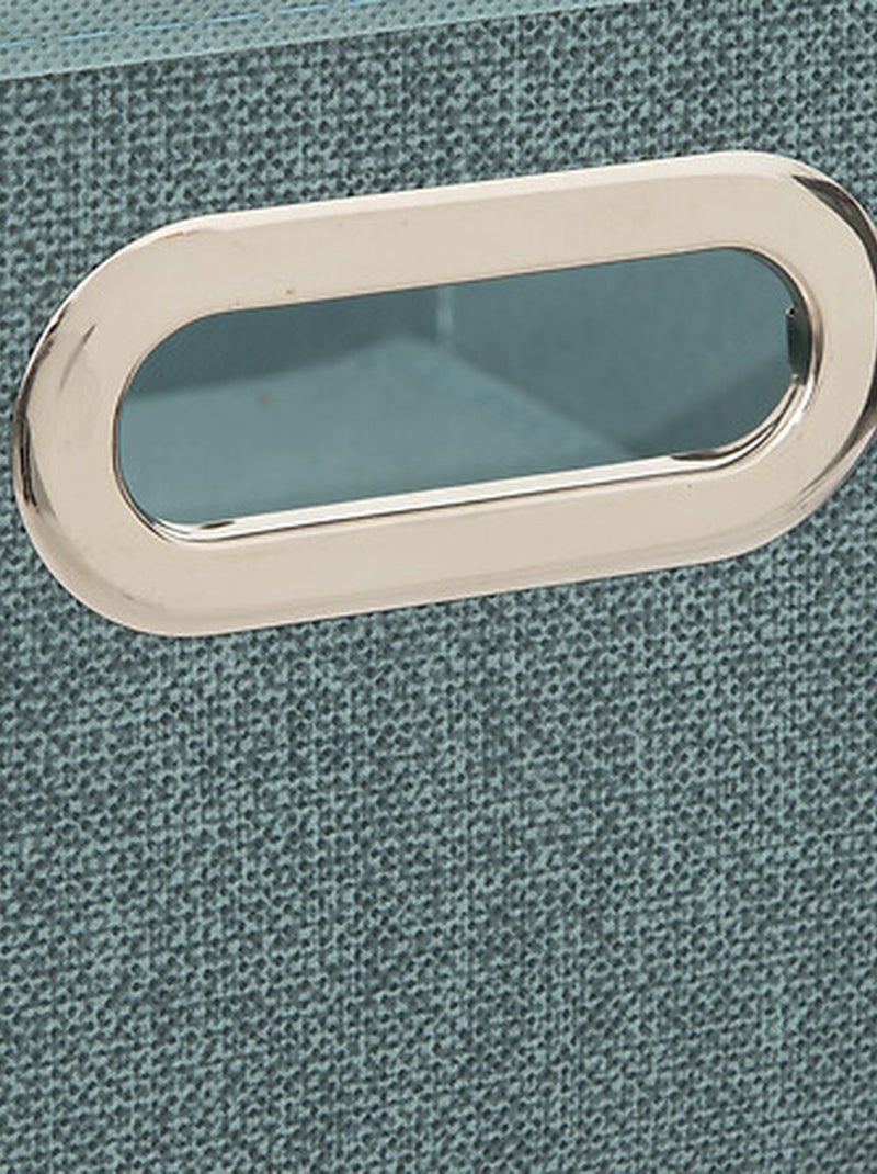 Lot de 6 boites de rangement rectangulaires en tissu MIX'N MODUL Bleu clair - Kiabi
