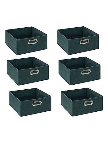 Lot de 6 boites de rangement rectangulaires en tissu MIX'N MODUL