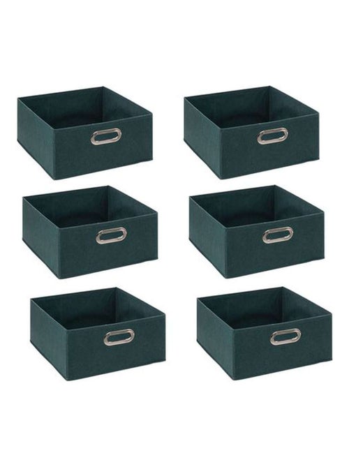 Lot de 6 boites de rangement rectangulaires en tissu MIX'N MODUL - Kiabi