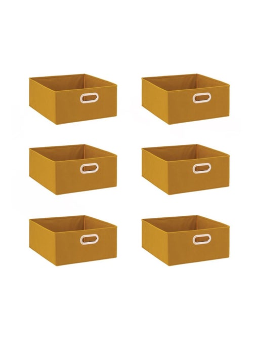 Lot de 6 boites de rangement rectangulaires en tissu MIX'N MODUL - Kiabi