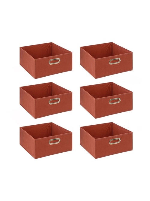 Lot de 6 boites de rangement rectangulaires en tissu MIX'N MODUL - Kiabi