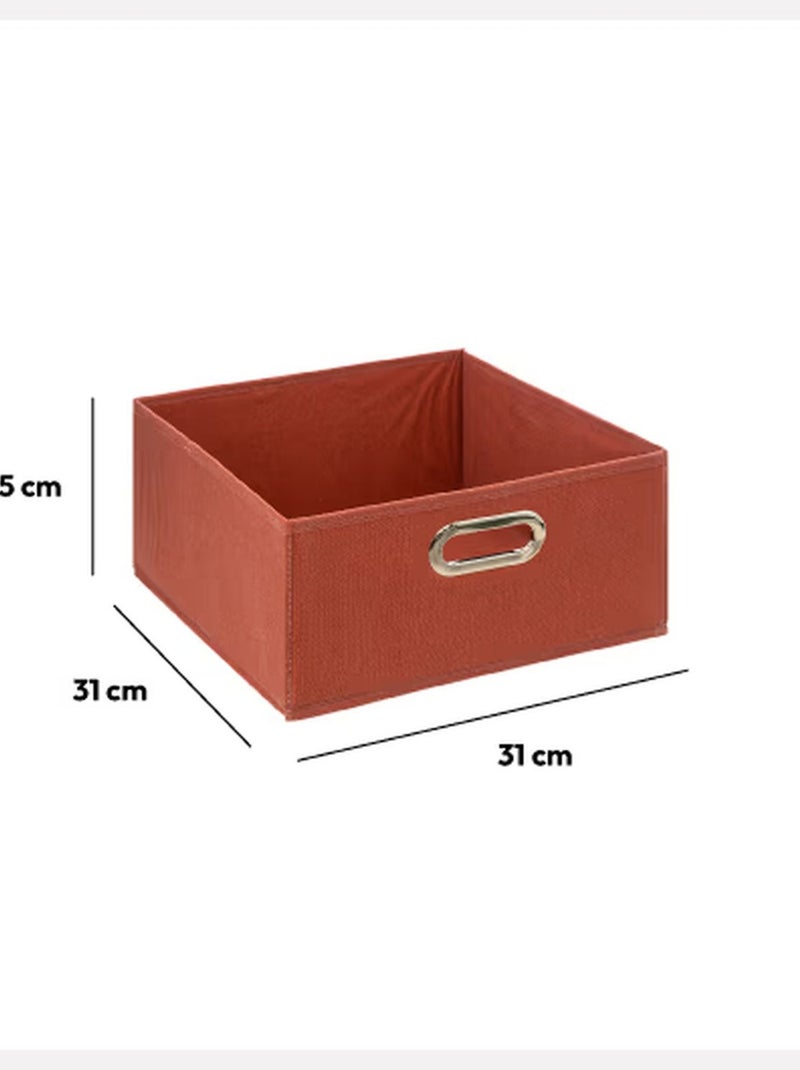 Lot de 6 boites de rangement rectangulaires en tissu MIX'N MODUL Rouge - Kiabi
