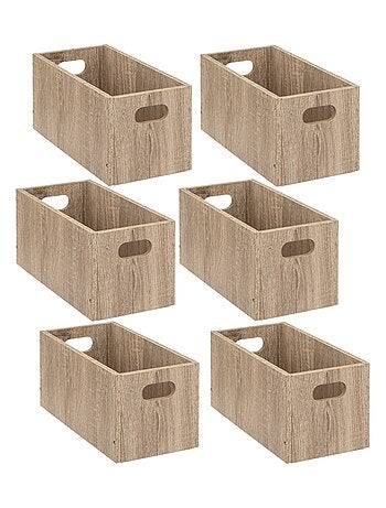 Lot de 6 boîtes de rangement rectangulaires MIX'N MODUL