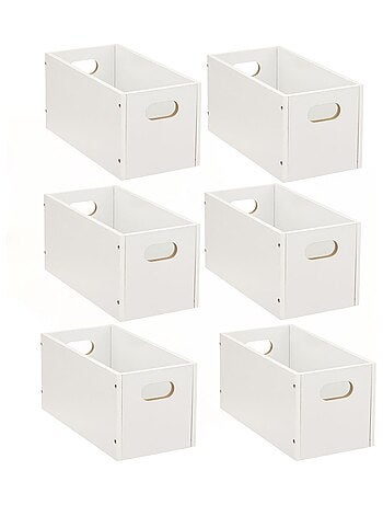 Lot de 6 boîtes de rangement rectangulaires MIX'N MODUL