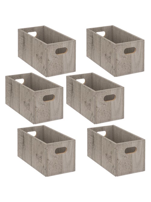Lot de 6 boîtes de rangement rectangulaires MIX'N MODUL - Kiabi