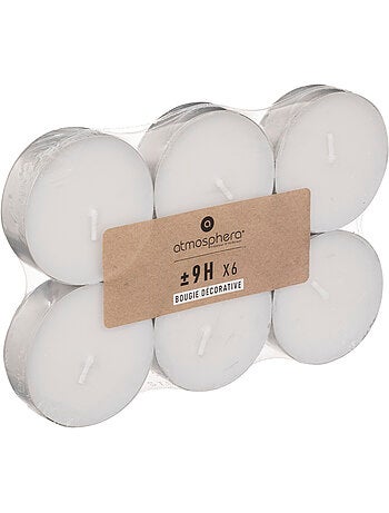 Lot de 6 bougies chauffe-plat MANY