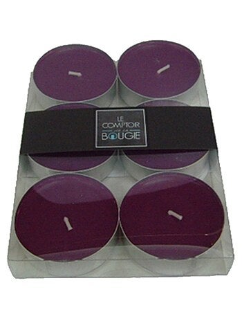 Lot de 6 bougies décoratives colorées grand format