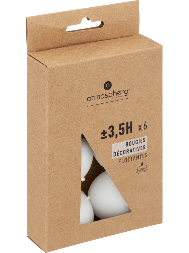Lot de 6 bougies parfumées cylindre MANY Blanc - Kiabi