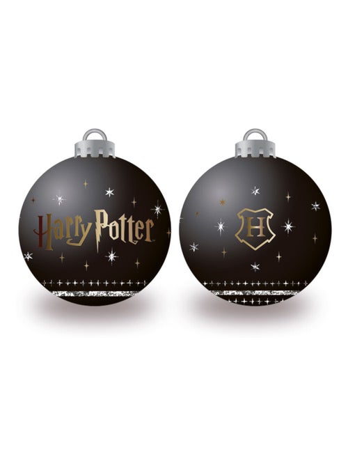 Lot de 6 Boules de Noël - Couleur Noire - Harry Potter - 8 cm - Kiabi
