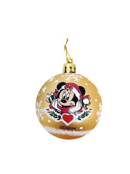 Lot de 6 Boules de Noël - Disney Minnie - Or - 8 cm - Kiabi