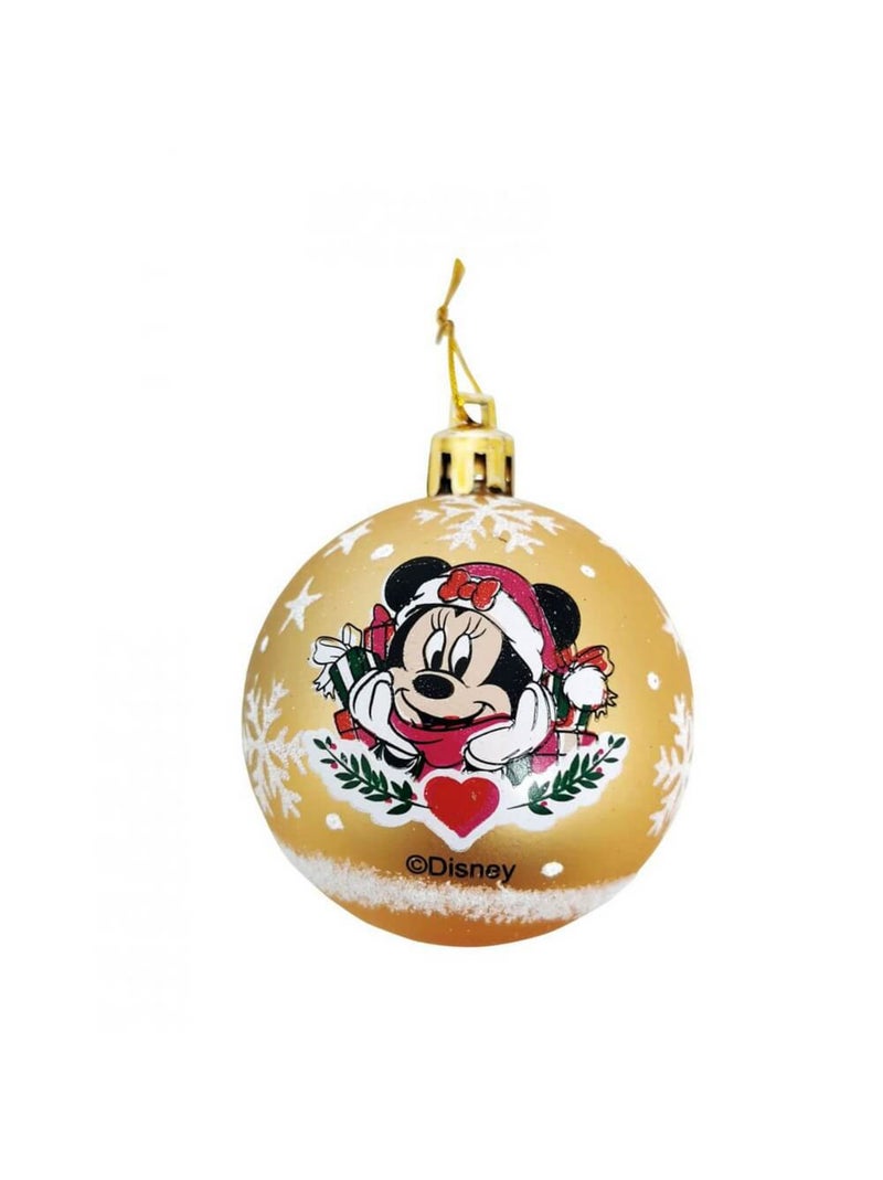 Lot de 6 Boules de Noël - Disney Minnie - Or - 8 cm Doré/or - Kiabi