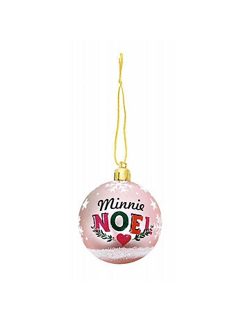 Lot de 6 Boules de Noël - Disney Minnie - Rose - 8 cm