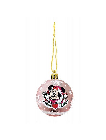 Lot de 6 Boules de Noël - Disney Minnie - Rose - 8 cm