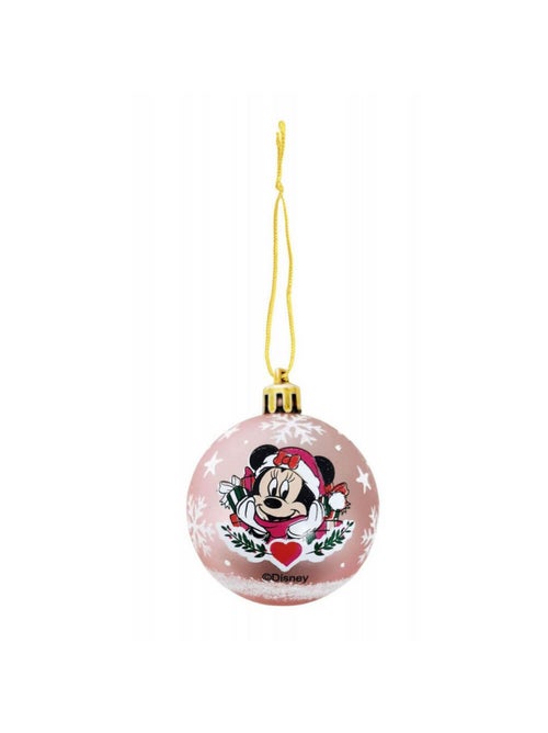 Lot de 6 Boules de Noël - Disney Minnie - Rose - 8 cm - Kiabi