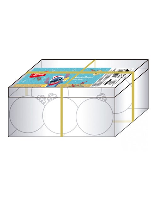 Lot de 6 Boules de Noël - Lilo & Stitch happy - 8 cm - Kiabi