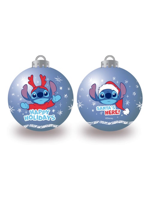 Lot de 6 Boules de Noël - Lilo & Stitch happy - 8 cm - Kiabi