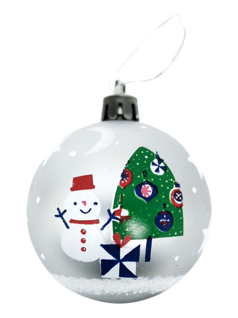 Lot de 6 boules de Noël 8cm - Peppa Pig Blanc - Kiabi