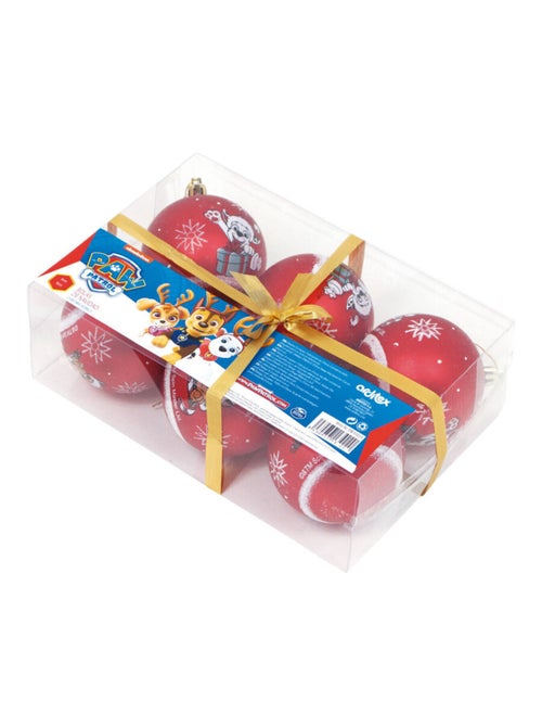 Lot de 6 boules de Noël 8cm- Pat Patrouille - Kiabi