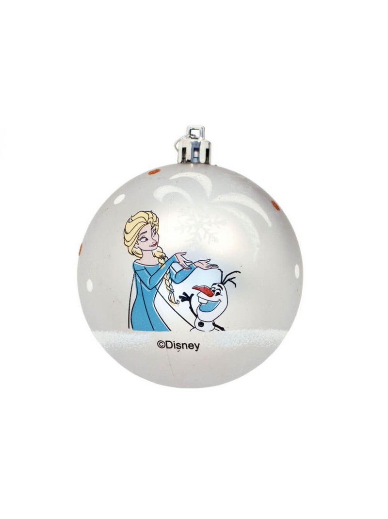 Lot de 6 boules de Noël argentées 8cm - La Reine des Neiges II Gris - Kiabi