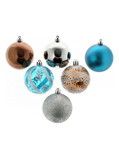 Lot de 6 boules de noël - Kiabi