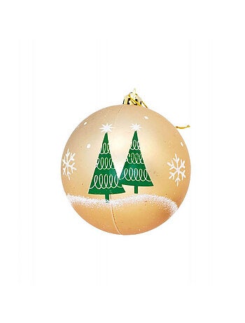 Lot de 6 boules de Noël dorées 8cm - Mickey
