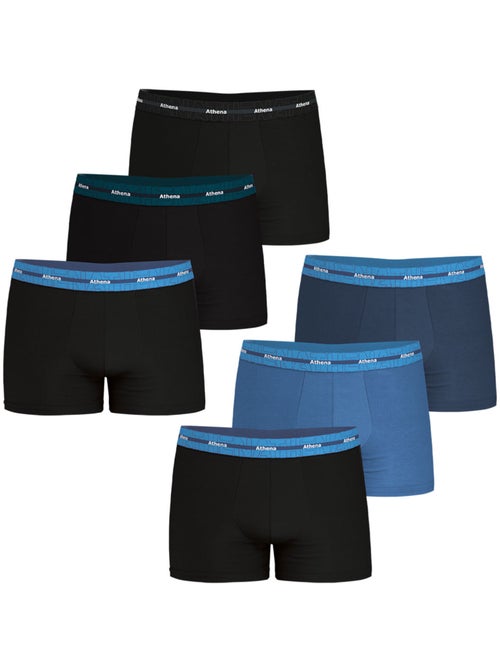 Lot de 6 boxers 720 Stretch Coton Athena - Kiabi
