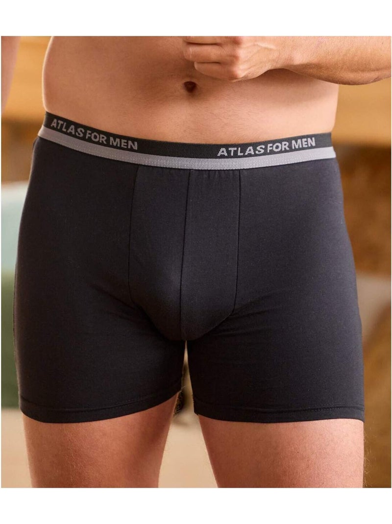 Lot de 6 Boxers Atlas ®  - ATLAS FOR MEN Bleu Noir - Kiabi