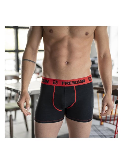 Lot de 6 Boxers coton homme Uni Freegun - Kiabi