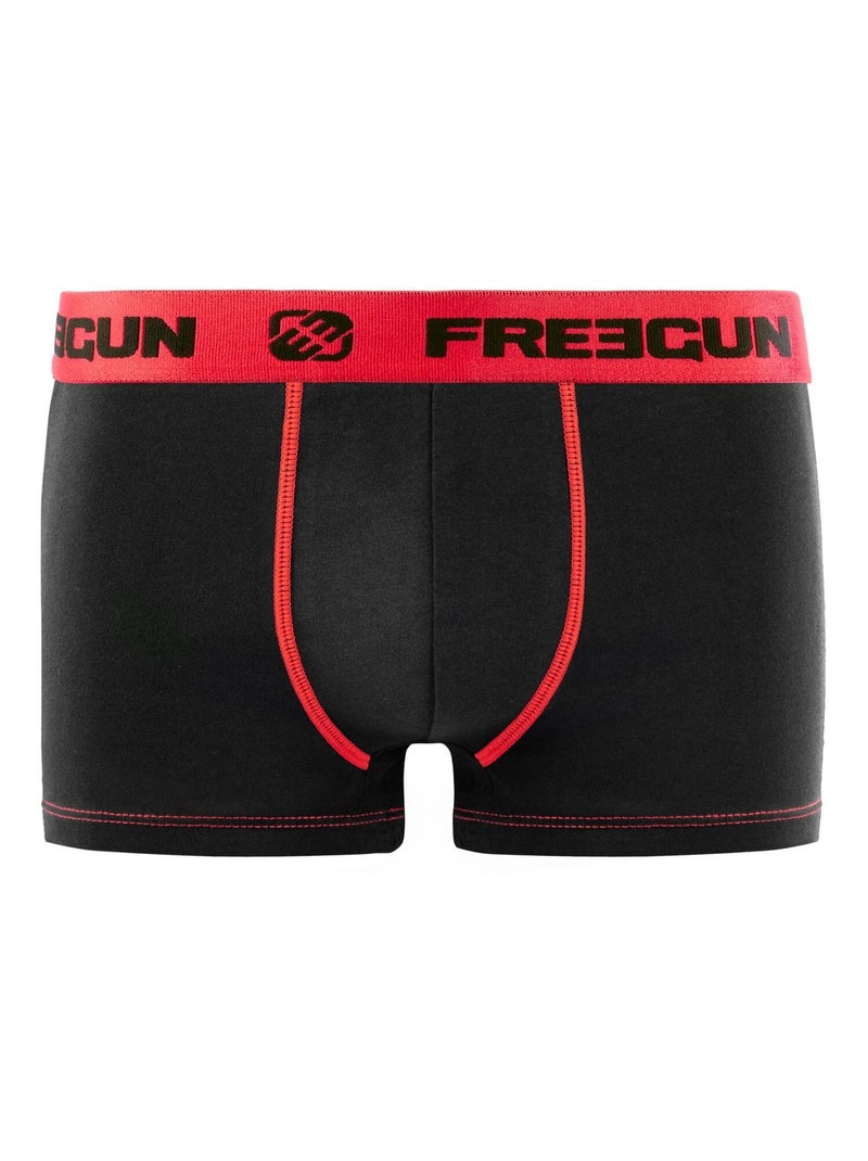 Lot de 6 Boxers coton homme Uni Freegun Noir - Kiabi