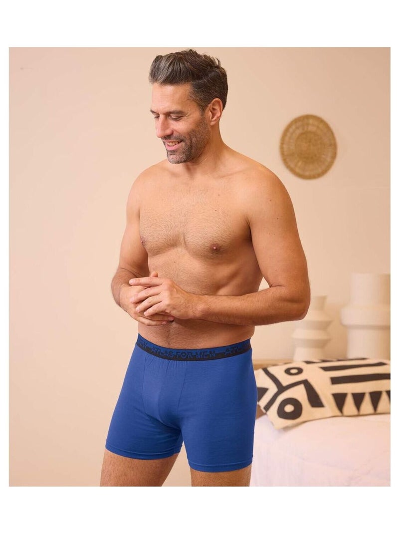 Lot de 6 Boxers Essentiel Confort   - ATLAS FOR MEN Bleu Gris Noir - Kiabi