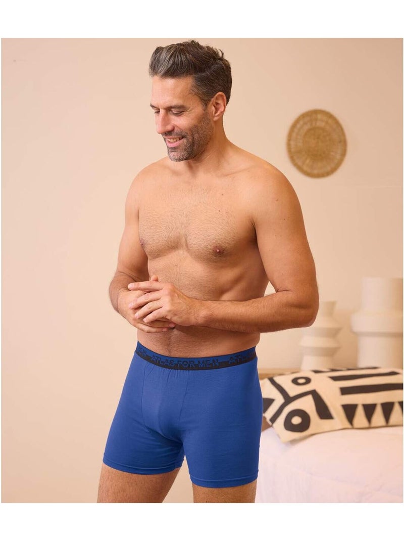 Lot de 6 boxers essentiel confort   - atlas for men Bleu Gris Noir - Kiabi