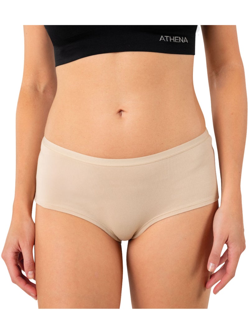 Lot de 6 boxers femme Ecopack Athena Gris Beige Noir - Kiabi