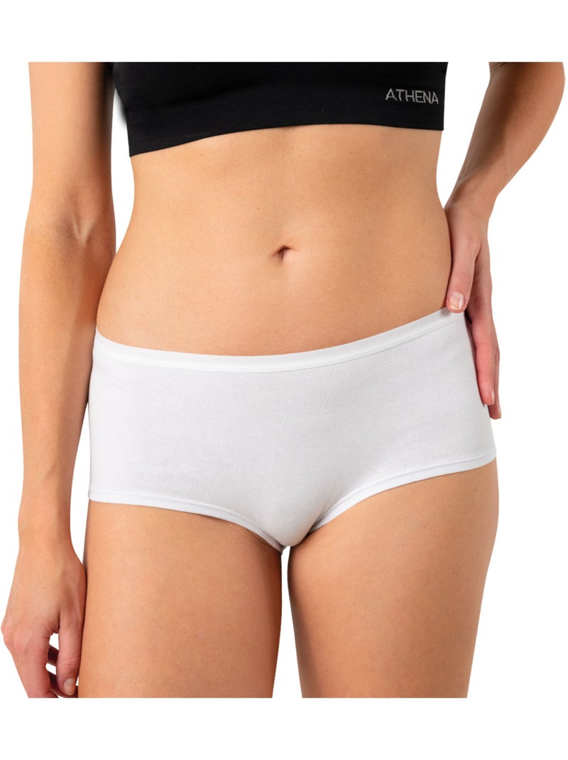 Lot de 6 boxers femme Ecopack Athena Gris Beige Noir - Kiabi