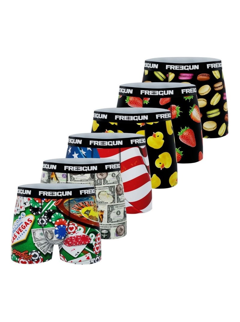 Lot de 6 boxers garçon Best Of Freegun Jaune - Kiabi