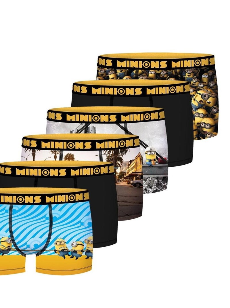 Lot de 6 Boxers garçon Despicable Me Les Minions Noir - Kiabi