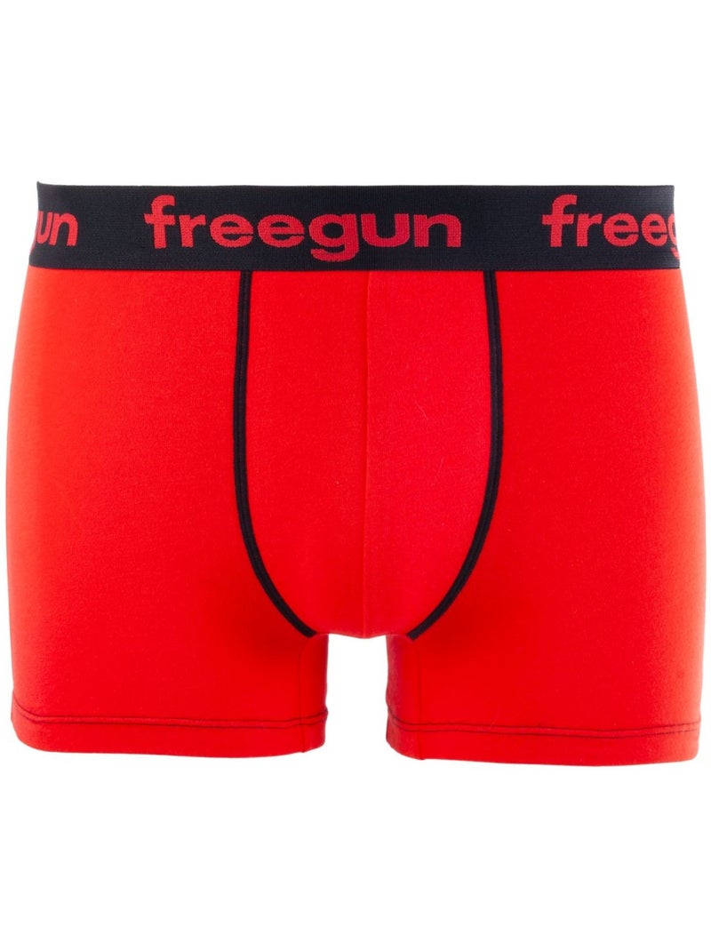 Lot de 6 boxers garçon en Coton Freegun Noir - Kiabi