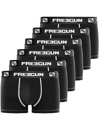 Lot de 6 boxers garçon en Coton Freegun
