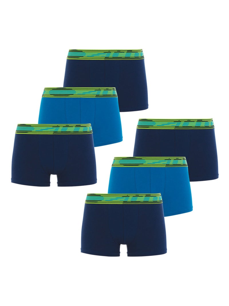 Lot de 6 boxers garçon Sport Stretch Multicolore - Kiabi
