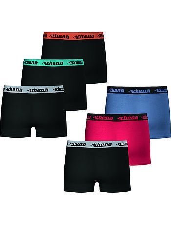 Lot de 6 boxers garçon Trio Choc Athéna